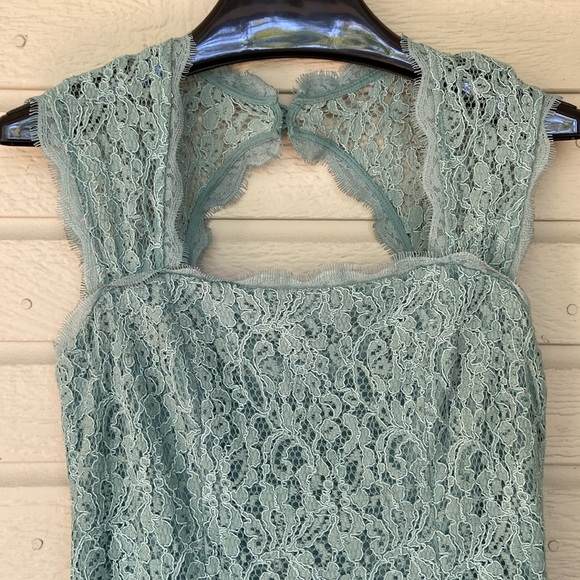 Adrianna Papell lace bridesmaid wedding guest dress size 6 small light blue - Picture 4 of 15